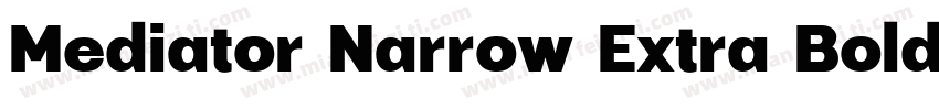 Mediator Narrow Extra Bold字体转换